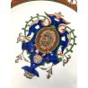ANTICO PIATTO CERAMICA DA PARATA DECORATIVO PARETE CENTROTAVOLA STEMMA '800/'900