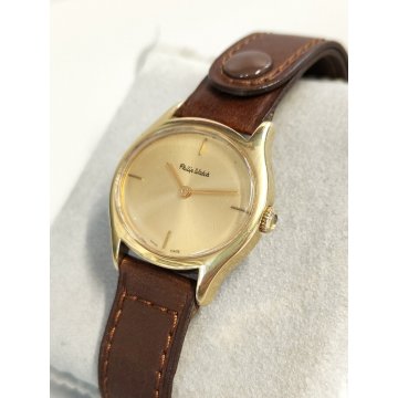 ANTICO OROLOGIO POLSO Philip Watch 318 Champagne PLAQUE OR meccanico WRIST WATCH