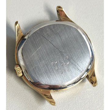 ANTICO OROLOGIO POLSO Philip Watch 318 Champagne PLAQUE OR meccanico WRIST WATCH
