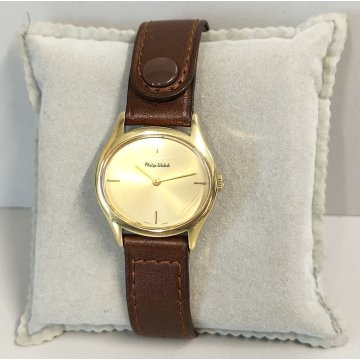 ANTICO OROLOGIO POLSO Philip Watch 318 Champagne PLAQUE OR meccanico WRIST WATCH
