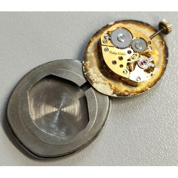 ANTICO OROLOGIO POLSO Philip Watch 318 Champagne PLAQUE OR meccanico WRIST WATCH