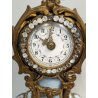 ANTICO OROLOGIO TAVOLO Luigi XV epoca 1900 ceramica SCENA GALANTE stile SEVRES