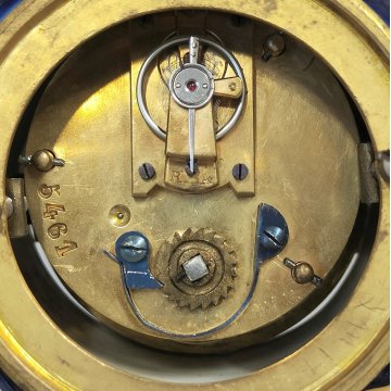 ANTICO OROLOGIO TAVOLO Luigi XV epoca 1900 ceramica SCENA GALANTE stile SEVRES