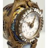 ANTICO OROLOGIO TAVOLO Luigi XV epoca 1900 ceramica SCENA GALANTE stile SEVRES