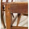 LOTTO N. 6 ANTICA SEDIA STILE CARABINIERE LEGNO NOCE 1800 IMPAGLIATE EPOCA CHAIR
