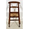 LOTTO N. 6 ANTICA SEDIA STILE CARABINIERE LEGNO NOCE 1800 IMPAGLIATE EPOCA CHAIR