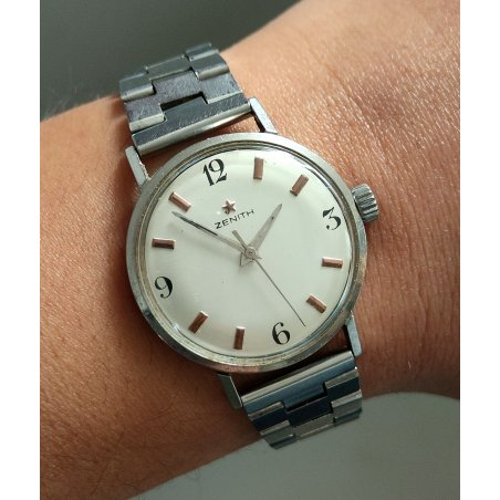 ANTICO OROLOGIO POLSO Zenith Stellina 2542 anni 70 MECCANICO OLD WRIST WATCH