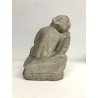 SCULTURA TUTTOTONDO STATUA MARMO BIANCO BAMBINO CHE DORME SONNO ANGIOLETTO '900
