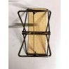 SGABELLO PIEGHEVOLE PORTATILE CAMPO METALLO TESSUTO VINTAGE FOLDING STOOL EPOCA