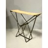 SGABELLO PIEGHEVOLE PORTATILE CAMPO METALLO TESSUTO VINTAGE FOLDING STOOL EPOCA