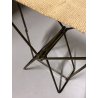 SGABELLO PIEGHEVOLE PORTATILE CAMPO METALLO TESSUTO VINTAGE FOLDING STOOL EPOCA