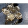 COPPIA APPLIQUE FOGLIA VETRO Murano FILIGRANA BIANCA AVVENTURINA ATTR. Barovier