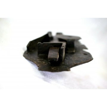 ANTICA SERRATURA CATENACCIO ferro battuto 600 FUNZIONANTE SMALL DOOR LOCK IRON  