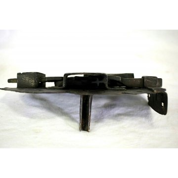 ANTICA SERRATURA CATENACCIO ferro battuto 600 FUNZIONANTE SMALL DOOR LOCK IRON  