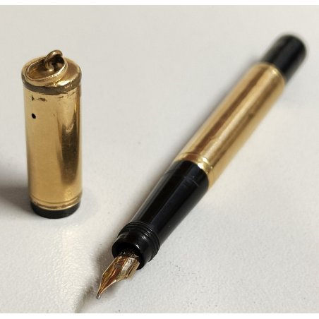 AURORA TORINO Antica Penna Stilografica RETRATTILE Safety ORO 18kr FOUNTAIN PEN