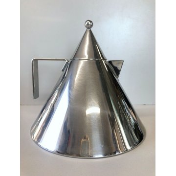 BOLLITORE VINTAGE IL CONICO DESIGN Aldo Rossi PER ALESSI ACCIAIO INOX ANNI '80