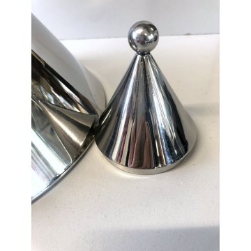 BOLLITORE VINTAGE IL CONICO DESIGN Aldo Rossi PER ALESSI ACCIAIO INOX ANNI '80