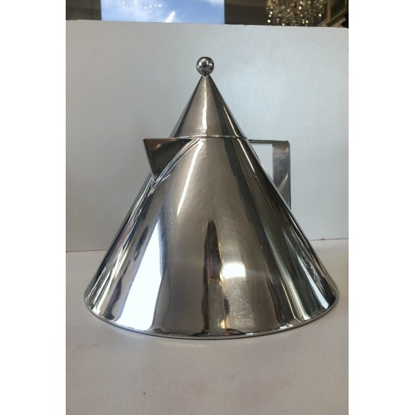 BOLLITORE VINTAGE IL CONICO DESIGN Aldo Rossi PER ALESSI ACCIAIO INOX ANNI  '80