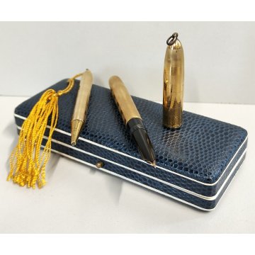 RARA PARURE Zenith Extra ANTICA PENNA STILOGRAFICA + MATITA Montegrappa ORO 18kr