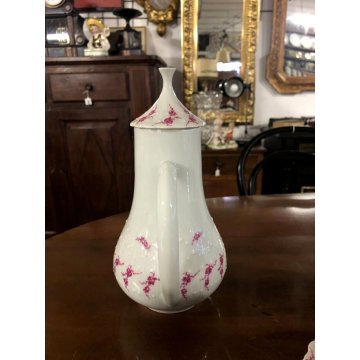 SERVIZIO CAFFE' 6 pers VINTAGE PORCELAIN Limoge Georges Boyer BAGATELLE ROSE