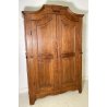 ANTICO ARMADIO CENTINATO PIEMONTESE DOPPIO CORPO LEGNO NOCE 2 ANTE EPOCA 1800