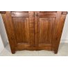 ANTICO ARMADIO CENTINATO PIEMONTESE DOPPIO CORPO LEGNO NOCE 2 ANTE EPOCA 1800
