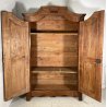 ANTICO ARMADIO CENTINATO PIEMONTESE DOPPIO CORPO LEGNO NOCE 2 ANTE EPOCA 1800