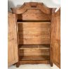 ANTICO ARMADIO CENTINATO PIEMONTESE DOPPIO CORPO LEGNO NOCE 2 ANTE EPOCA 1800