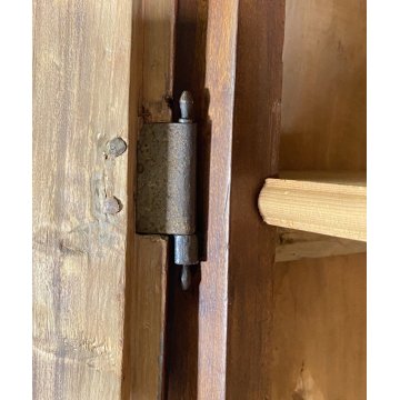 ANTICO ARMADIO CENTINATO PIEMONTESE DOPPIO CORPO LEGNO NOCE 2 ANTE EPOCA 1800