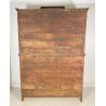 ANTICO ARMADIO CENTINATO PIEMONTESE DOPPIO CORPO LEGNO NOCE 2 ANTE EPOCA 1800