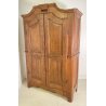 ANTICO ARMADIO CENTINATO PIEMONTESE DOPPIO CORPO LEGNO NOCE 2 ANTE EPOCA 1800