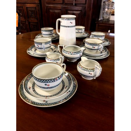 SERVIZIO TE' CAFFE 22pz CERAMICA Lille Wedgwood Etruria ENGLAND DECORO ART DECO'