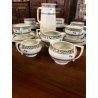 SERVIZIO TE' CAFFE 22pz CERAMICA Lille Wedgwood Etruria ENGLAND DECORO ART DECO'