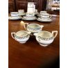 SERVIZIO TE' CAFFE 22pz CERAMICA Lille Wedgwood Etruria ENGLAND DECORO ART DECO'