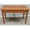 ANTICO TAVOLO SCRITTOIO legno NOCE epoca 1800 SCRIVANIA 2 CASSETTI SALA OLD DESK