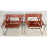 COPPIA POLTRONA DESIGN STILE WASSILY MARCEL BREUER ANNI 80 VINTAGE ARMCHAIR