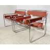 COPPIA POLTRONA DESIGN STILE WASSILY MARCEL BREUER ANNI 80 VINTAGE ARMCHAIR