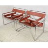 COPPIA POLTRONA DESIGN STILE WASSILY MARCEL BREUER ANNI 80 VINTAGE ARMCHAIR