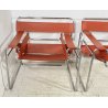 COPPIA POLTRONA DESIGN STILE WASSILY MARCEL BREUER ANNI 80 VINTAGE ARMCHAIR