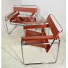 COPPIA POLTRONA DESIGN STILE WASSILY MARCEL BREUER ANNI 80 VINTAGE ARMCHAIR