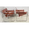 COPPIA POLTRONA DESIGN STILE WASSILY MARCEL BREUER ANNI 80 VINTAGE ARMCHAIR