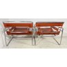 COPPIA POLTRONA DESIGN STILE WASSILY MARCEL BREUER ANNI 80 VINTAGE ARMCHAIR