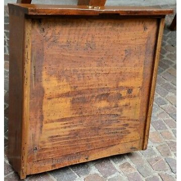 ANTICO TAVOLO SCRITTOIO legno NOCE epoca 1800 SCRIVANIA 2 CASSETTI SALA OLD DESK