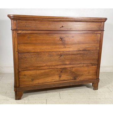 ANTICO COMO CASSETTONE 1800 CAPPUCCINO 4 CASSETTI INTARSIATO LEGNO NOCE EPOCA