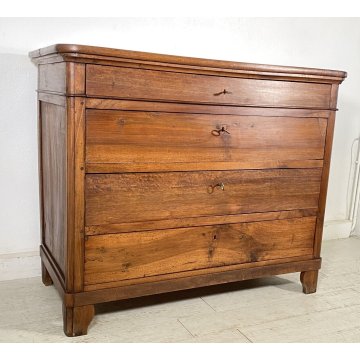 ANTICO COMO CASSETTONE 1800 CAPPUCCINO 4 CASSETTI INTARSIATO LEGNO NOCE EPOCA