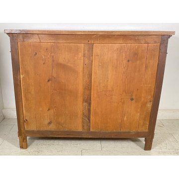 ANTICO COMO CASSETTONE 1800 CAPPUCCINO 4 CASSETTI INTARSIATO LEGNO NOCE EPOCA