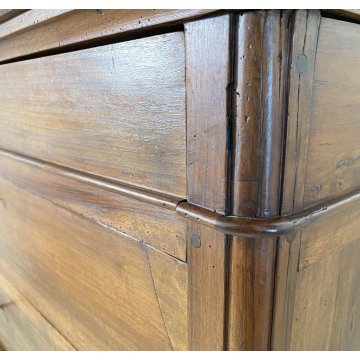 ANTICO COMO CASSETTONE 1800 CAPPUCCINO 4 CASSETTI INTARSIATO LEGNO NOCE EPOCA