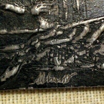 ANTICA SCULTURA BASSORILIEVO METALLO L. Minguzzi GESU' CROCEFISSIONE ICONA '900