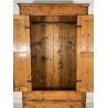 ANTICO ARMADIO RUSTICO LEGNO LARICE 2 ANTE 1 CASSETTO EPOCA 1800 GUARDAROBA OLD