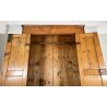 ANTICO ARMADIO RUSTICO LEGNO LARICE 2 ANTE 1 CASSETTO EPOCA 1800 GUARDAROBA OLD
